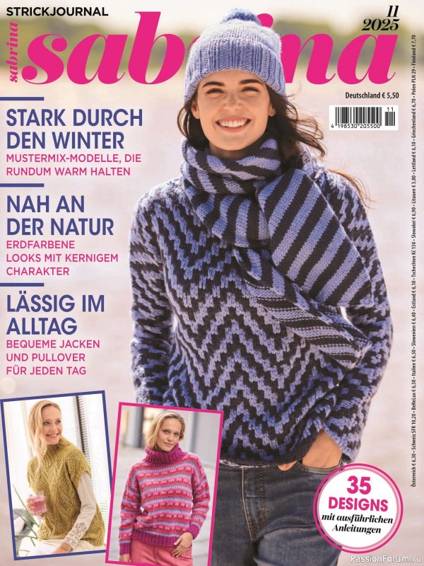 Вязаные модели в журнале «Sabrina №11 2025 German»