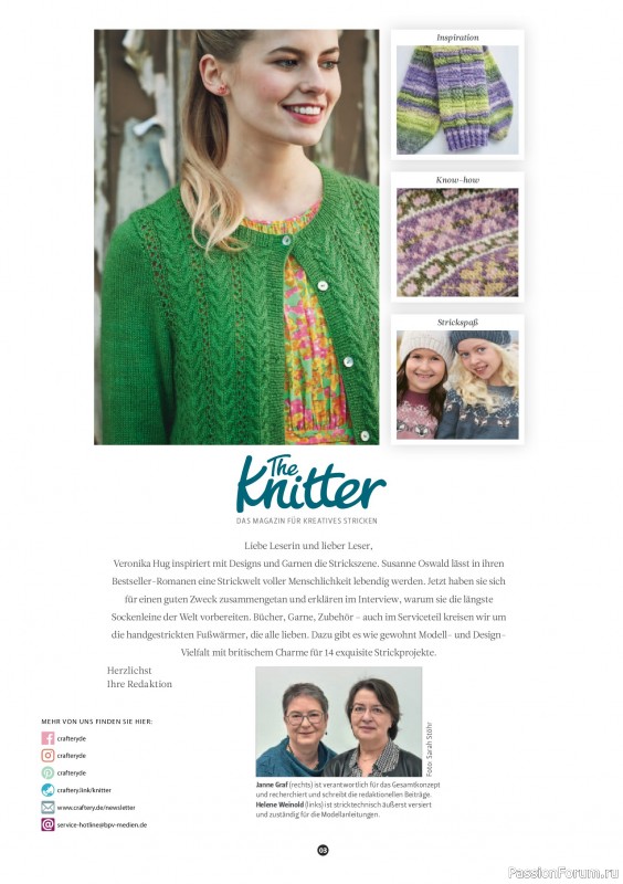 Вязаные проекты спицами в журнале &laquo;The Knitter №81 2026 Germany&raquo;