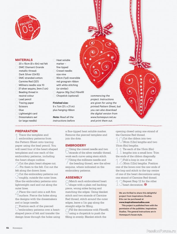 Коллекция проектов для рукодельниц в журнале «Australian Homespun - October-November 2025»