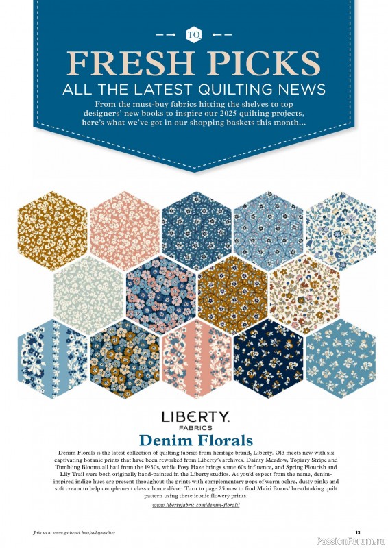 Коллекция проектов для рукодельниц в журнале «Todays Quilter №122 2024»