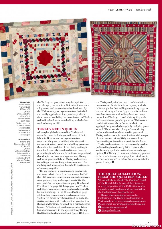 Коллекция проектов для рукодельниц в журнале «Todays Quilter №133 2025»