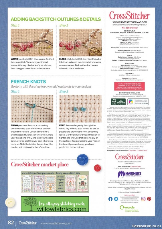 Коллекция вышивки в журнале «CrossStitcher №388 2022»