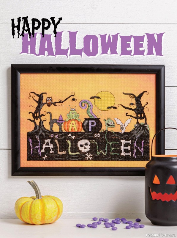 Коллекция вышивки в журнале «Just CrossStitch - Halloween 2022»