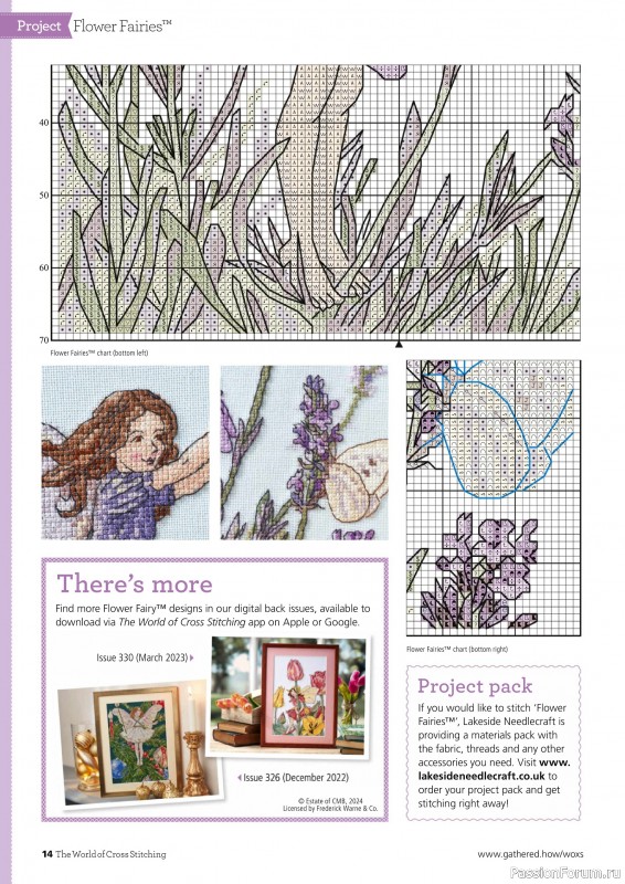 Коллекция вышивки в журнале «The World of Cross Stitching №345 2024»