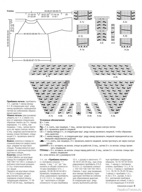 Вязаные модели спицами в журнале «Creazion №2 2023»