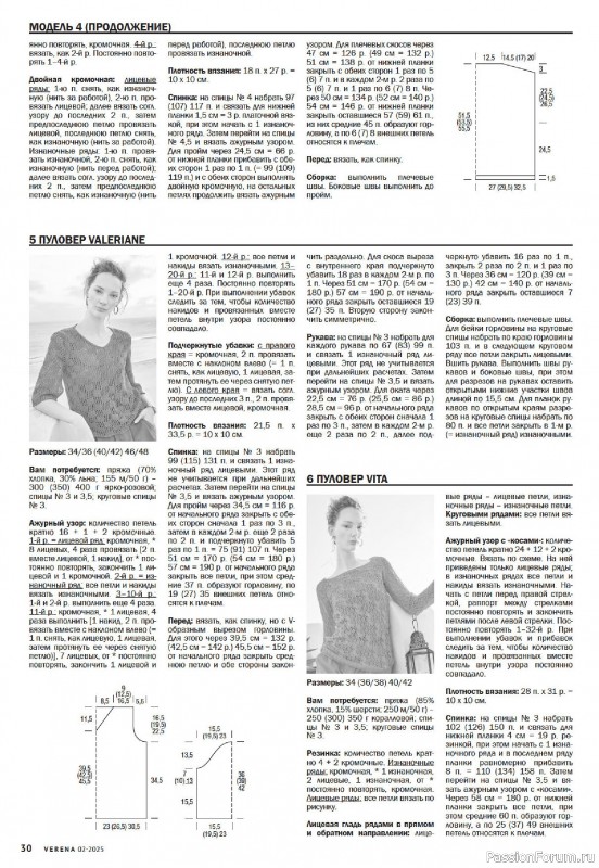 Вязаные модели в журнале «Verena №2 2025»