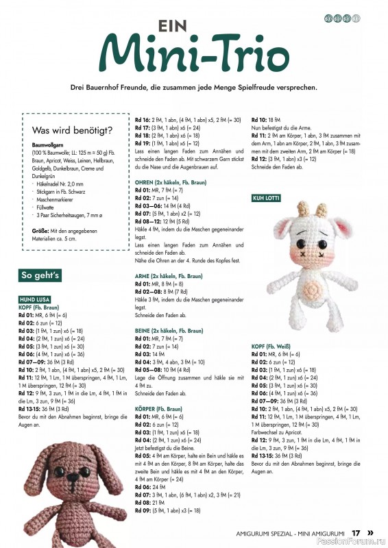 Вязаные проекты в журнале «Amigurumi Spezial - Mini №2 2025»