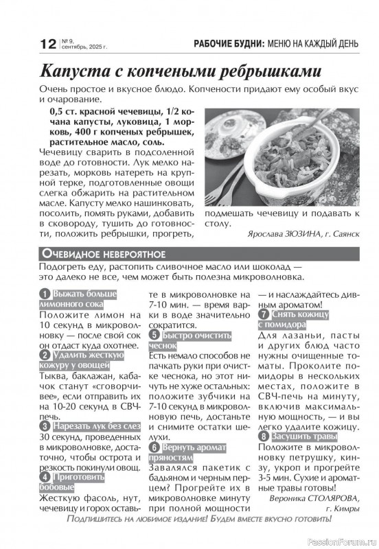 Коллекция кулинарных рецептов в журнале «Кухонька Михалыча №9 2025»