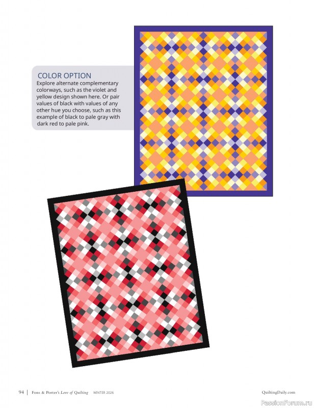 Коллекция проектов для рукодельниц в журнале «Fons & Porter's Love of Quilting - Winter 2026»