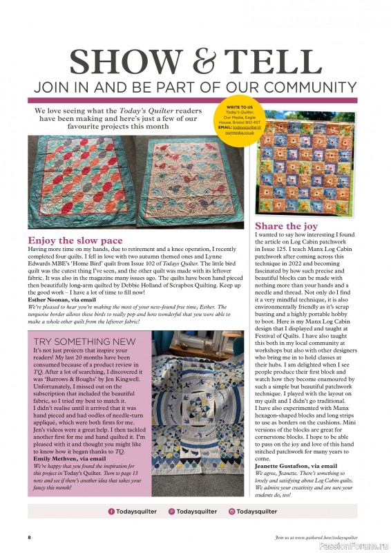 Коллекция проектов для рукодельниц в журнале &laquo;Todays Quilter №139 2026&raquo;