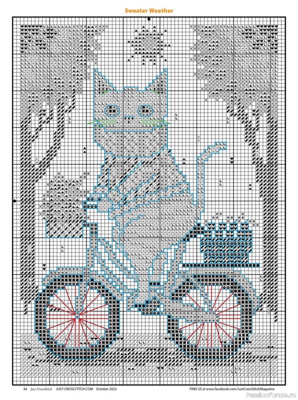 Коллекция вышивки в журнале «Just CrossStitch - October 2022»