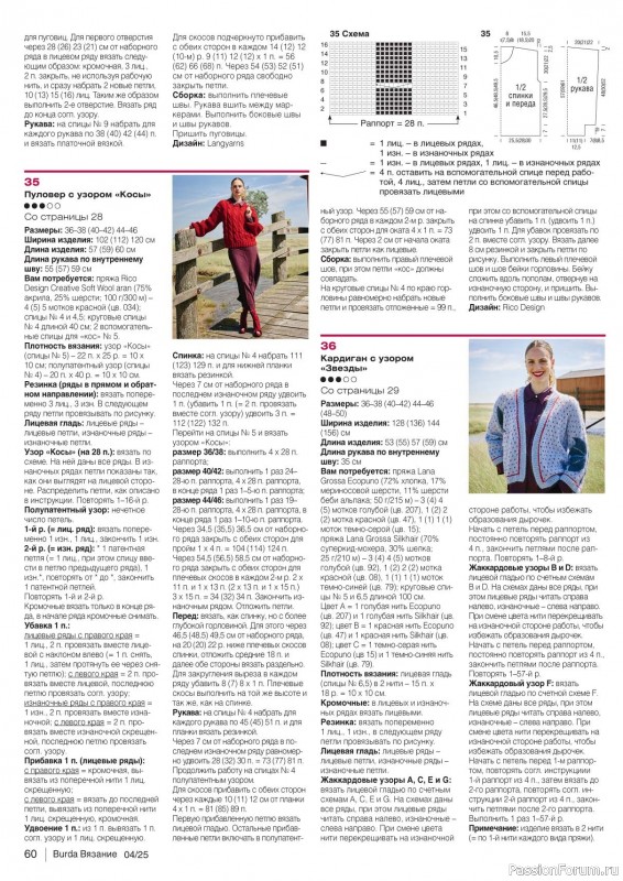 Вязаные модели в журнале «B-Вязание №4 2025»