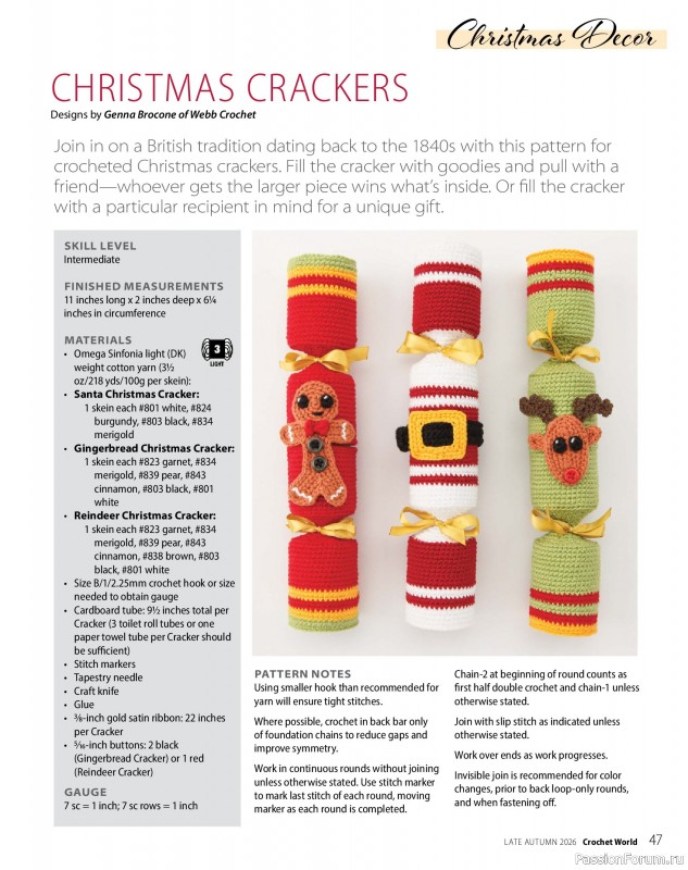 Вязаные проекты крючком в журнале &laquo;Crochet World Specials - Late Autumn 2026&raquo;