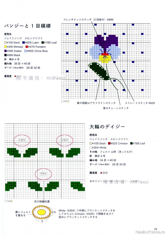 Вязаные проекты в книге «Flower Knitting». Часть 1