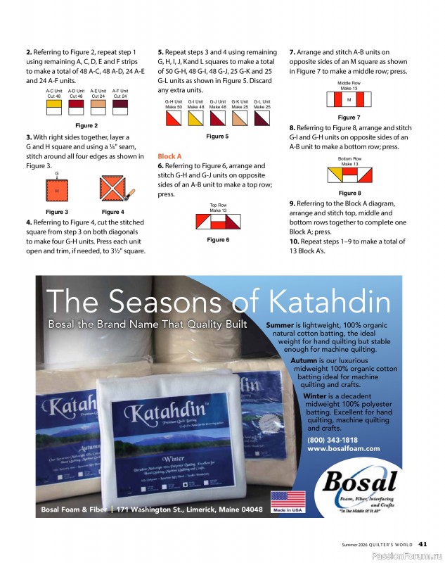 Коллекция проектов для рукодельниц в журнале &laquo;Quilter's World - Summer 2026&raquo;