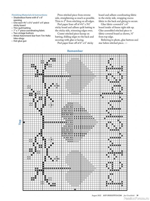 Коллекция вышивки в журнале «Just CrossStitch - August 2022»