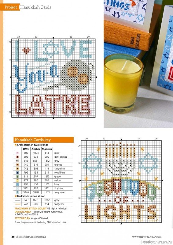 Коллекция вышивки в журнале «The World of Cross Stitching №325 2022»
