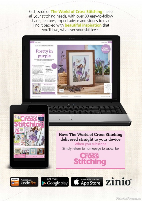 Коллекция вышивки в журнале «The World of Cross Stitching №345 2024»