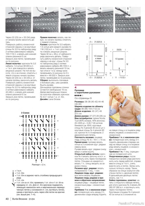 Вязаные модели в журнале «B-Вязание №1 2024»