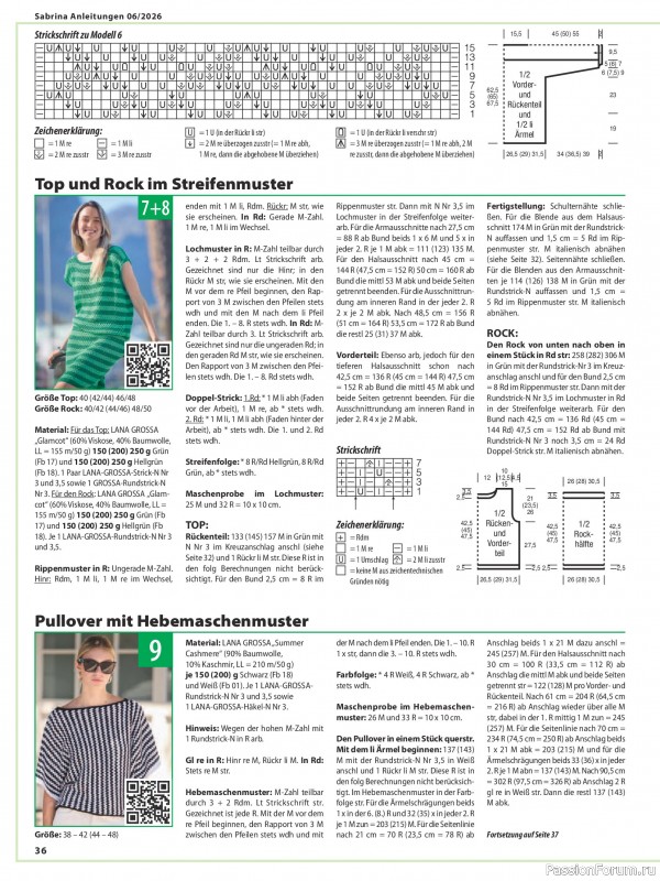 Вязаные модели в журнале &laquo;Sabrina №6 2026 German&raquo;