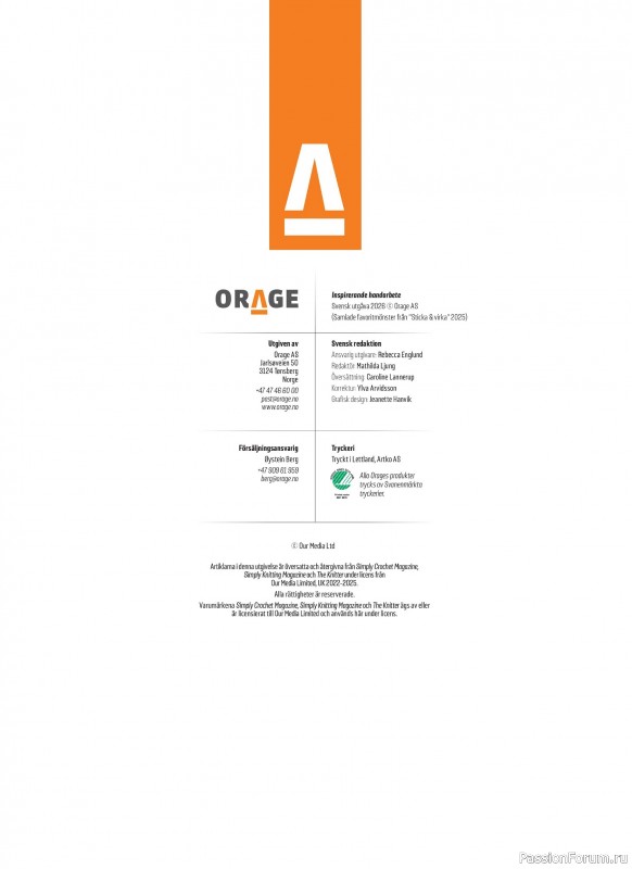 Вязаные проекты в журнале &laquo;Inspirerande handarbete - April 2026&raquo;