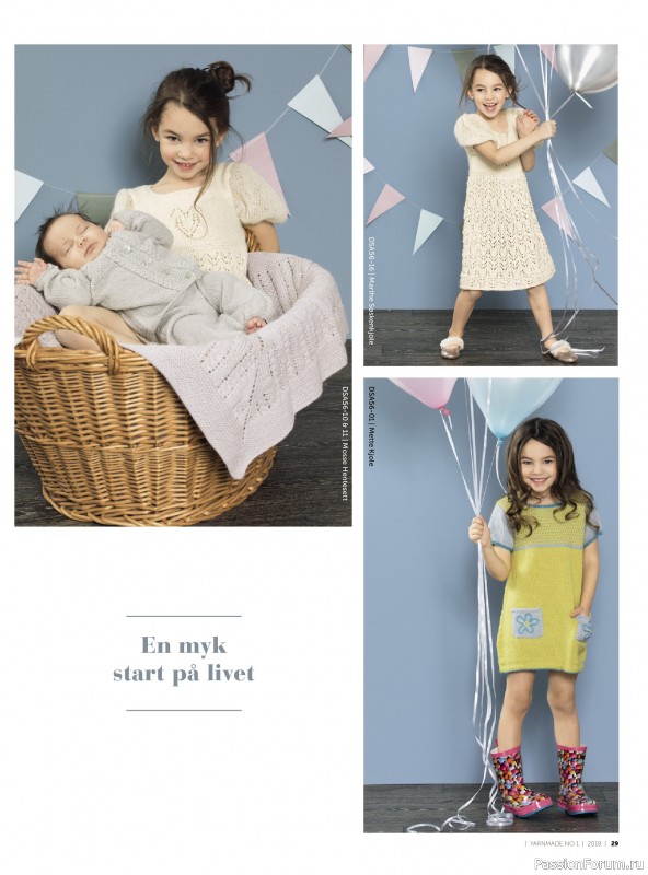 Вязаные проекты в журнале &laquo;Yarnmade №1 2018 Spring & Summer&raquo;.