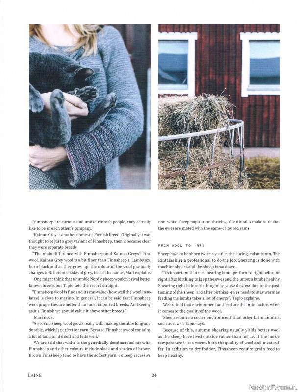 Вязаные проекты в журнале &laquo;Laine Magazine №1 2016 Autumn/Winter&raquo;.