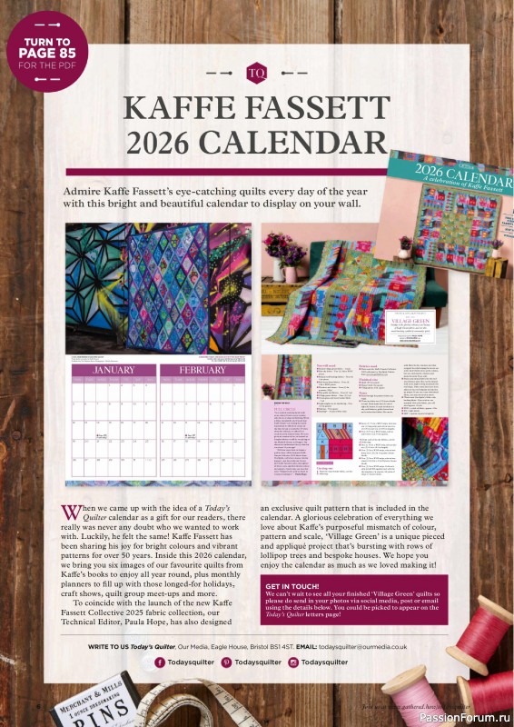 Коллекция проектов для рукодельниц в журнале «Todays Quilter №132 2025»