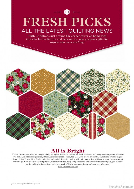 Коллекция проектов для рукодельниц в журнале «Todays Quilter №133 2025»