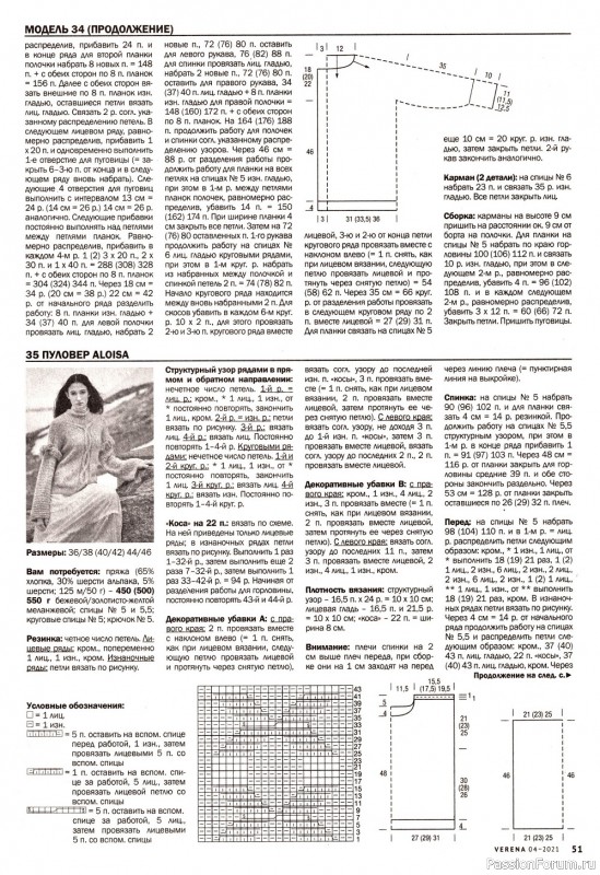 Вязаные модели в журнале «Verena №4 2021»