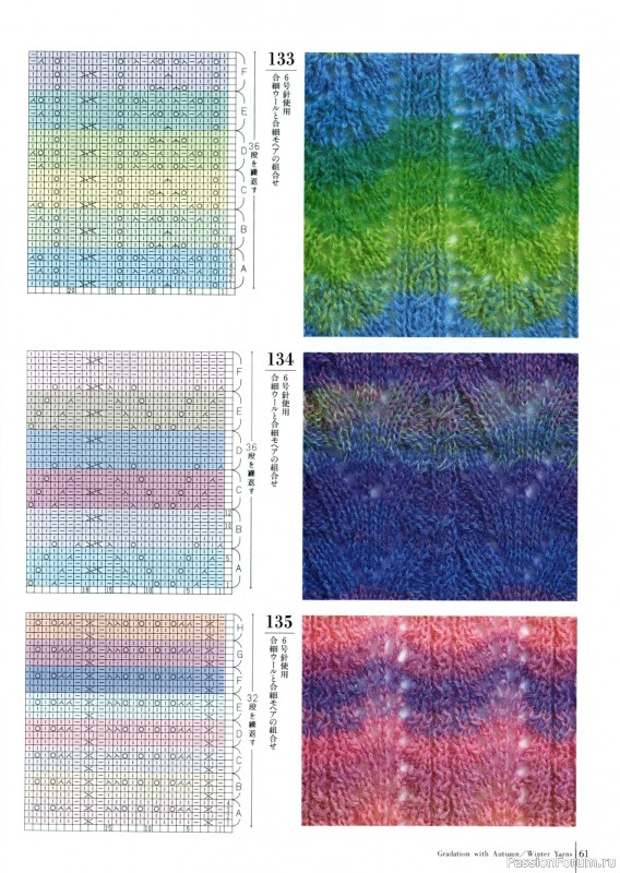Вязаные проекты в книге «Fun of Color Patterns 200».