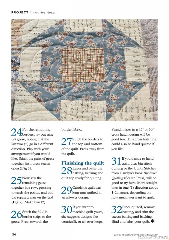 Коллекция проектов для рукодельниц в журнале «Todays Quilter №135 2025»