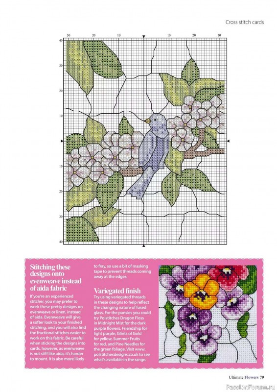 Коллекция вышивки в журнале «Ultimate CrossStitch Flowers - 2025»