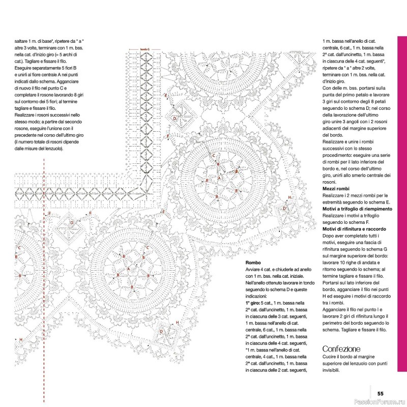Вязаные проекты крючком в журнале «Uncinetto Manuale Filet №7 2022»