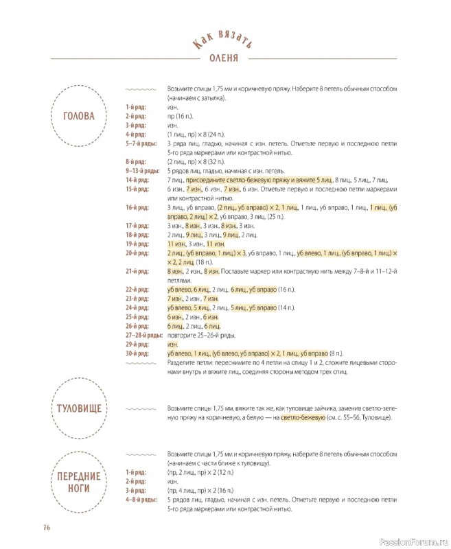 Вязаные проекты в книге &laquo;Шарнирные игрушки на спицах&raquo;.