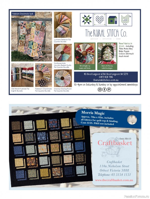 Коллекция проектов для рукодельниц в журнале &laquo;Australian Homespun - February-March 2026&raquo;