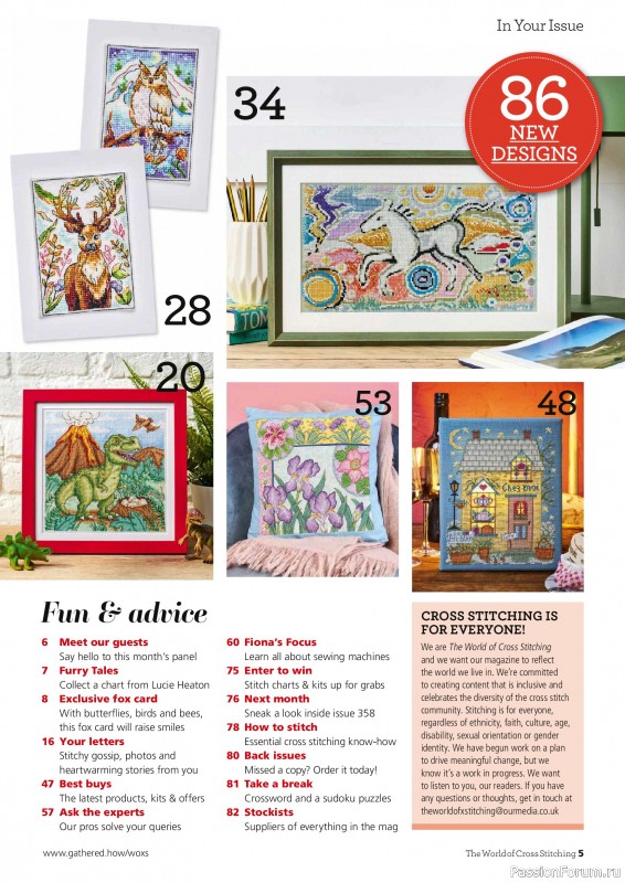 Коллекция вышивки в журнале &laquo;The World of Cross Stitching №371 2026&raquo;