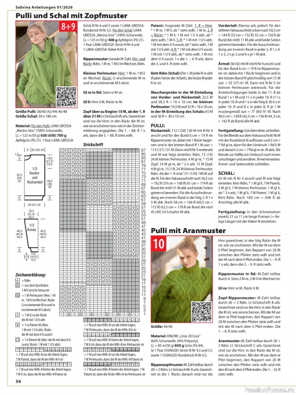 Вязаные модели в журнале «Sabrina №1 2026»