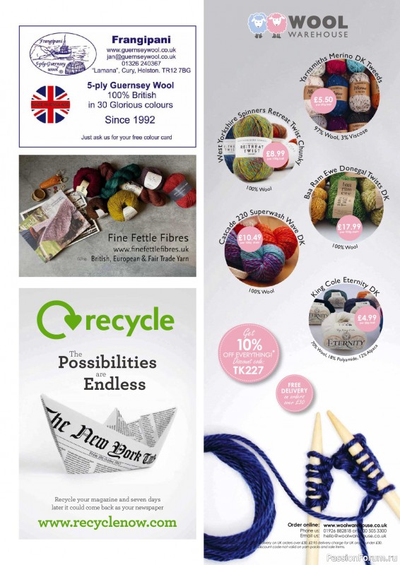 Вязаные проекты спицами в журнале «The Knitter №227 2026»