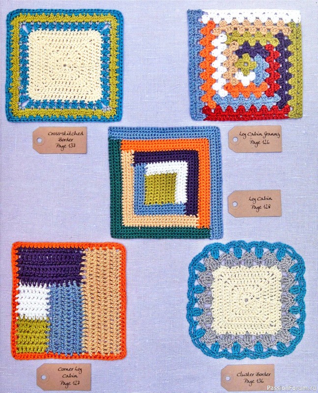 Вязаные проекты в книге «150 Crochet Blocks». Часть 1