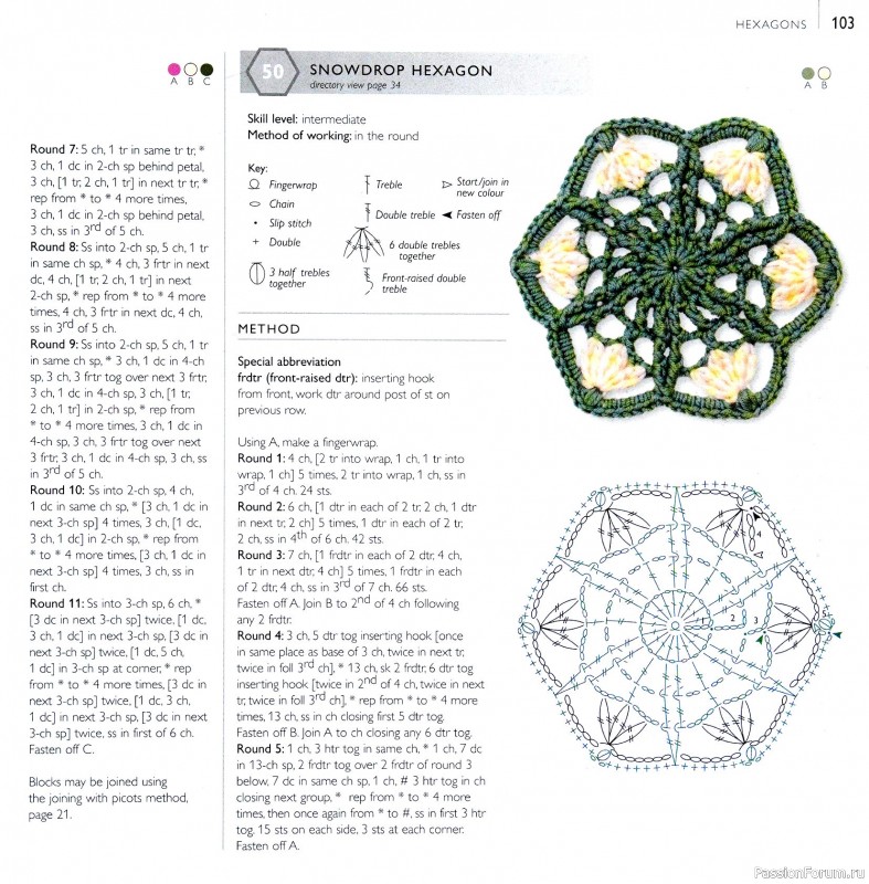 Вязаные проекты в книге «75 Crocheted Floral Blocks». Часть 2.