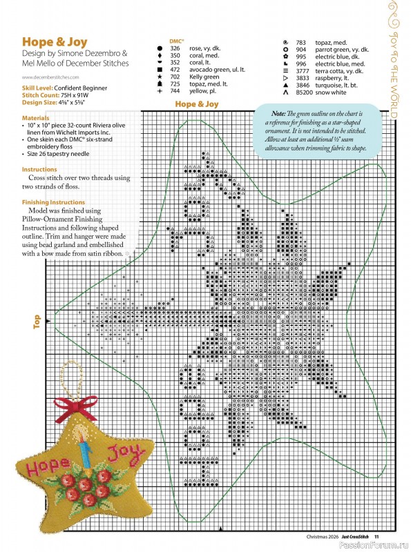 Коллекция вышивки в журнале «Just CrossStitch - Christmas 2026»