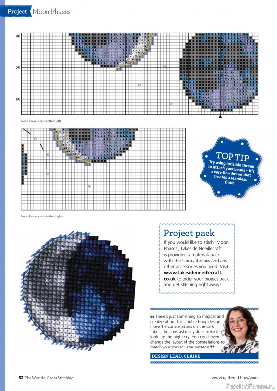 Коллекция вышивки в журнале «The World of Cross Stitching №345 2024»
