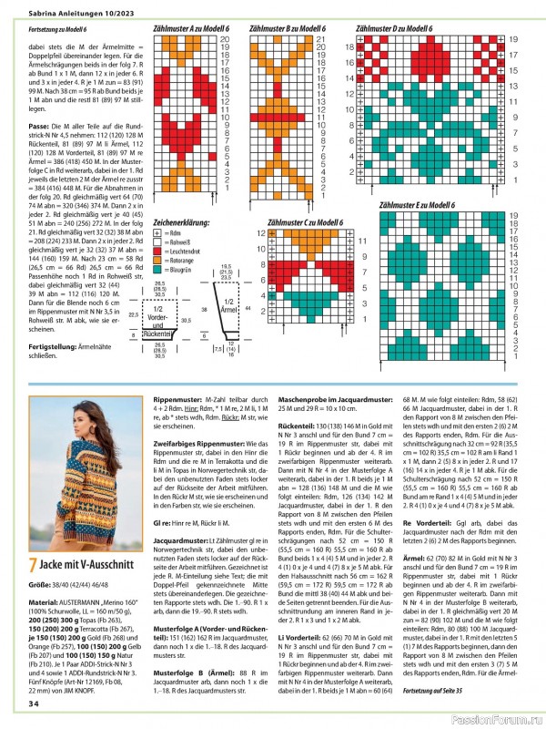 Вязаные модели в журнале «Sabrina German №10 2023»