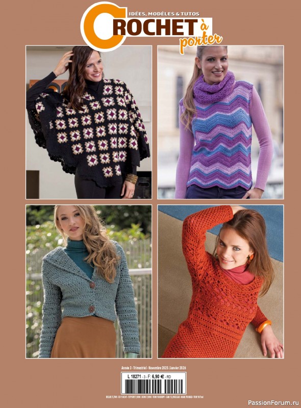 Вязаные проекты крючком в журнале «Crochet a porter - Novembre 2025-Janvier 2026»
