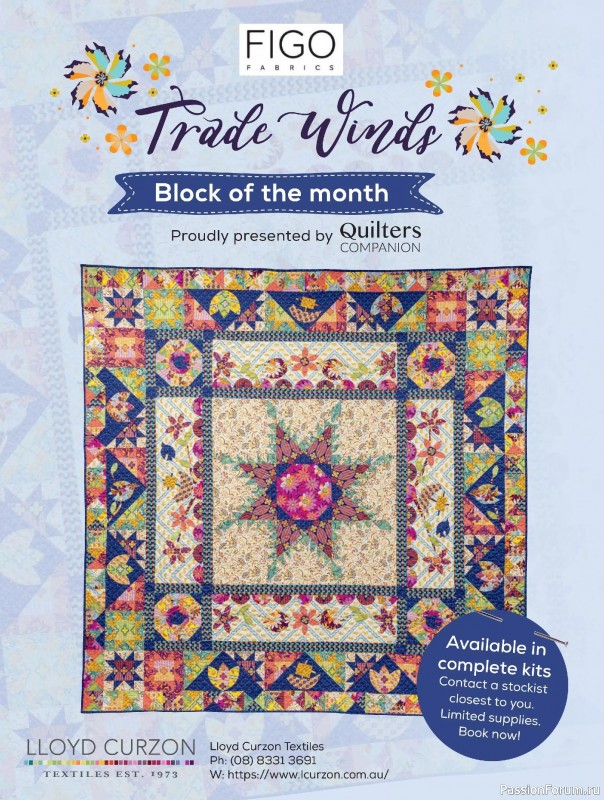 Коллекция проектов для рукодельниц в журнале «Quilters Companion №133 2025»