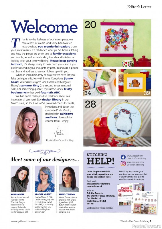 Коллекция вышивки в журнале «The World of Cross Stitching №359 2025»