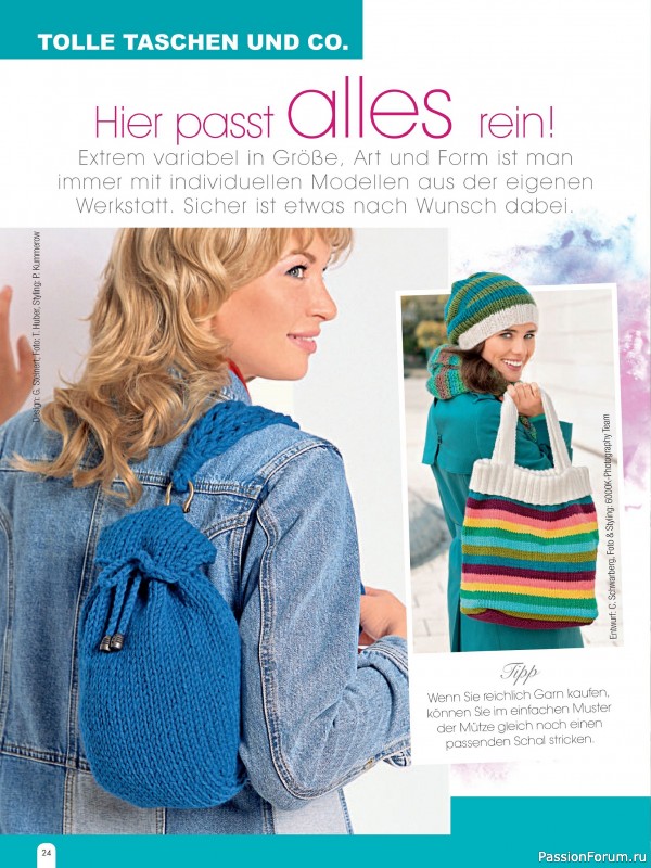 Вязаные проекты спицами в журнале «Hundert Seiten voller Ideen №4 2025»