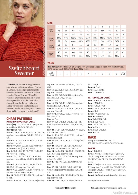 Вязаные проекты спицами в журнале &laquo;The Knitter №234 2026&raquo;