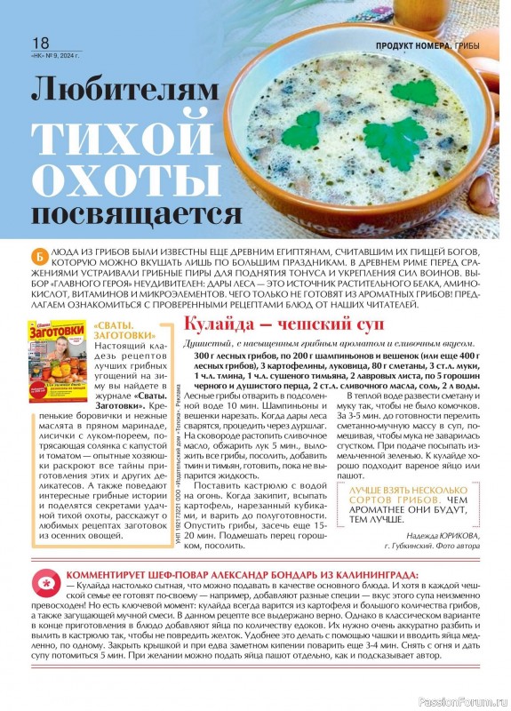 Коллекция кулинарных рецептов в журнале «Наша кухня №9 2024» Коллекция кулинарных рецептов в журнале «Наша кухня №9 2024»
